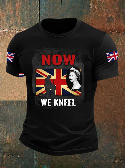 Men's Retro British Culture Art Print Casual Short Sleeve T-Shirt