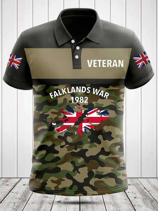 Men's Falklands War Veteran Printed Shirt