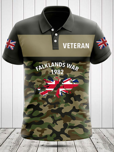 Men's Falklands War Veteran Printed Shirt