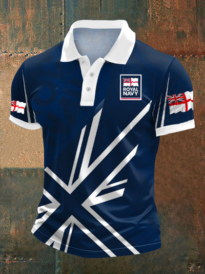 Men's Royal Navy Veteran Printed Casual Tops