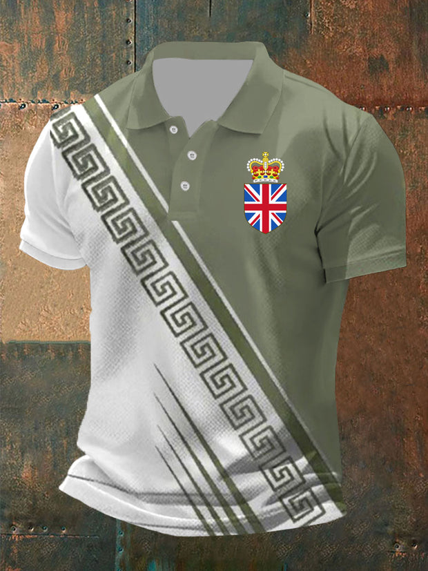 Men's Vintage British Crown Casual Shirt
