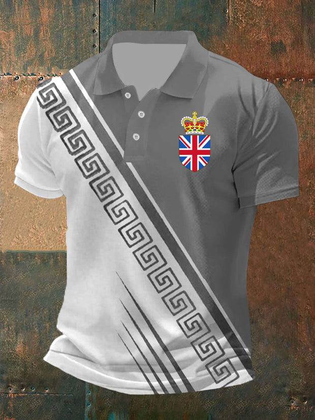 Men's Vintage British Crown Casual Shirt