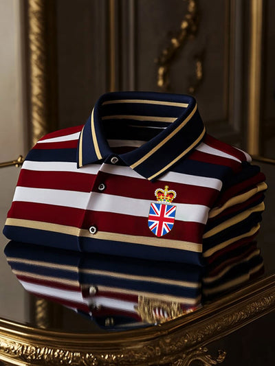 Men's Vintage British Crown Casual Shirt