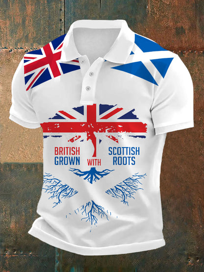 Men's Scottish Roots Print Casual Top