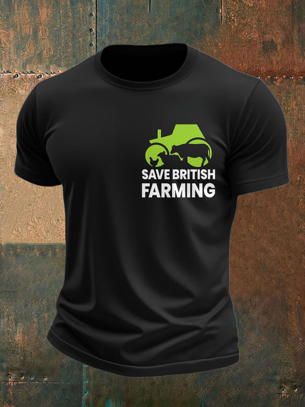 Men's Save British Farming Printed T-shirt