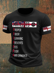 Men's Funny Navy Veteran Printed T-Shirt