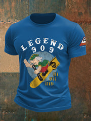Men's Legendary Fighter 909 Nose Art Print Casual Tee