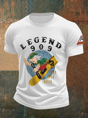 Men's Legendary Fighter 909 Nose Art Print Casual Tee