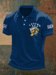 Men's Legendary Fighter 909 Nose Art Print Casual Top