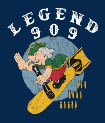 Men's Legendary Fighter 909 Nose Art Print Casual Top