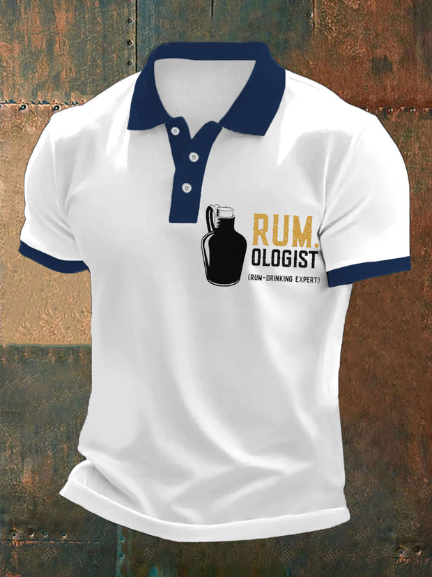 Men's Royal Navy Veteran Rum Lover Printed Casual Tops