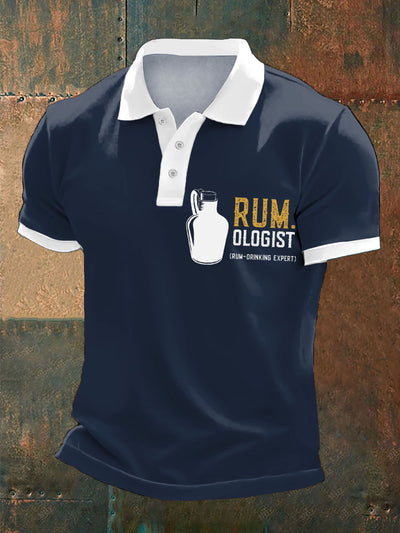 Men's Royal Navy Veteran Rum Lover Printed Casual Tops