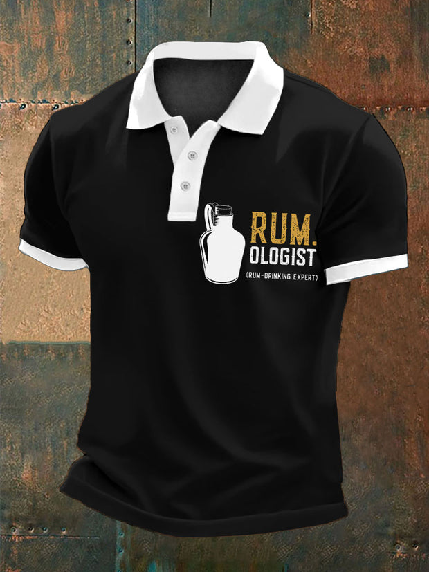 Men's Royal Navy Veteran Rum Lover Printed Casual Tops