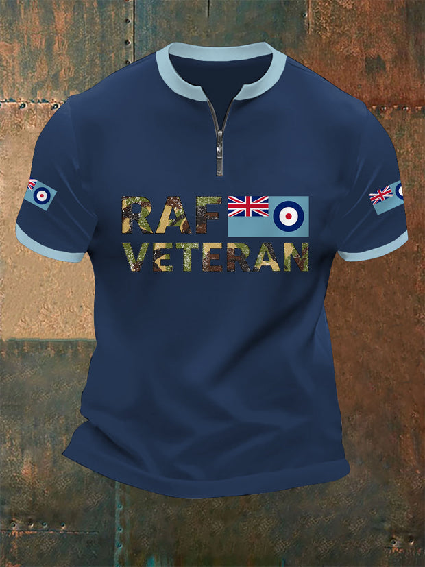 Men's RAF Veteran Casual Zipper Top