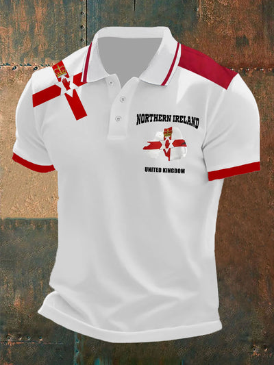 Men's Northern Ireland Print Button T-Shirt