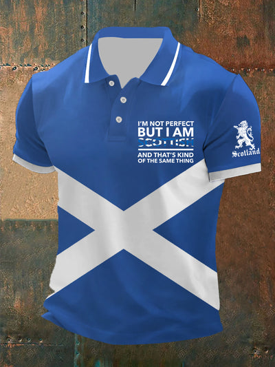 Men's Scottish Flag Printed Short Sleeve Top