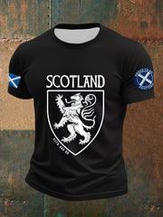 Men's Scottish Flag Printed Short Sleeve T-shirt