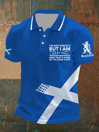 Men's Scottish Flag Printed Short Sleeve Top