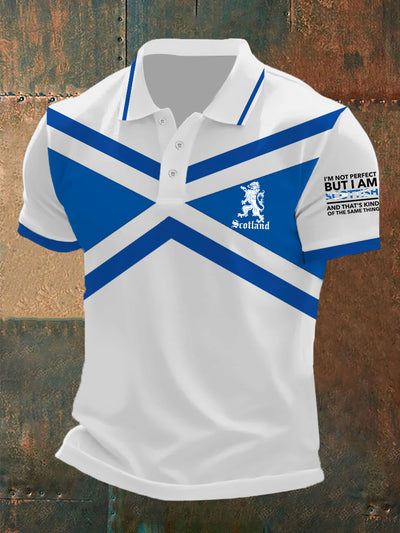 Men's Scottish Flag Printed Short Sleeve Top