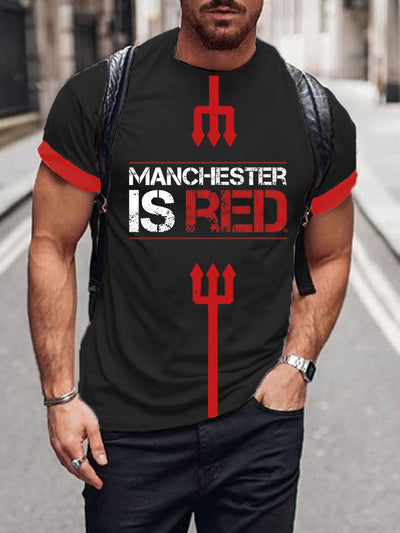 Men's Manchester Is Red Short Sleeves T-shirt