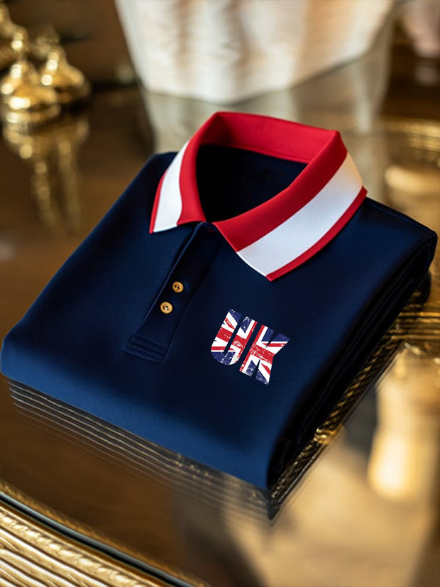 Men's UK Flag Business Short-sleeved T-shirt