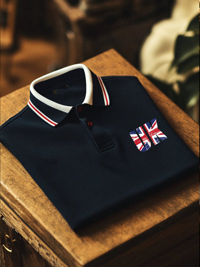 Men's UK Flag Business Short-sleeved T-shirt