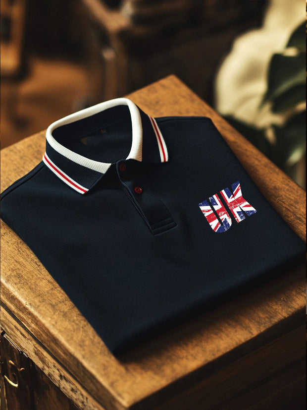 Men's UK Flag Business Short-sleeved T-shirt
