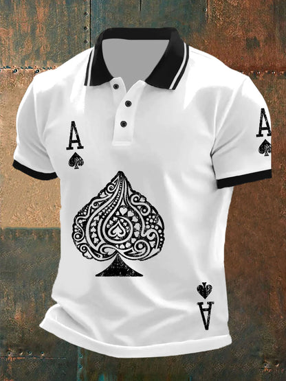 Men's poker Ace of Spades tops
