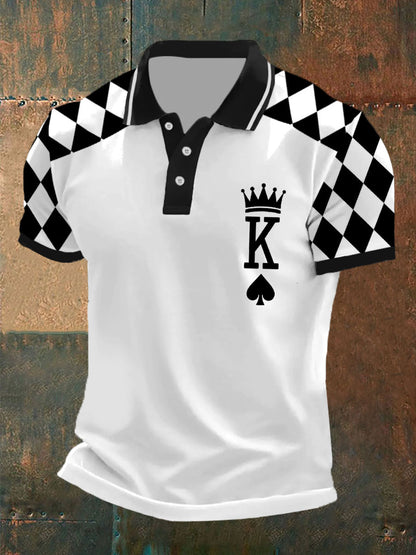 Men's poker king of spades tops