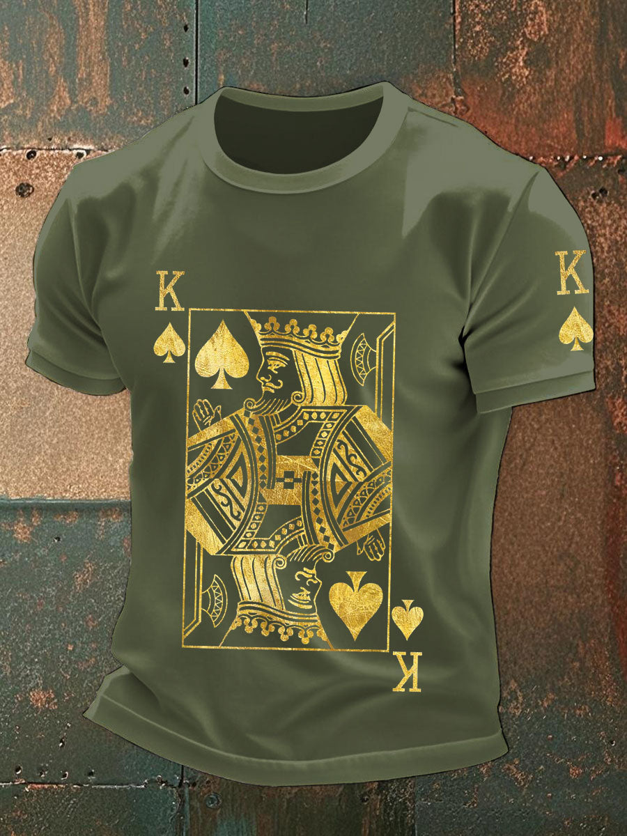 Men's poker art print t-shirts