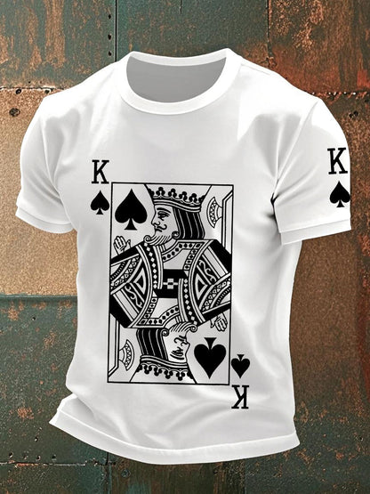 Men's poker art print t-shirts