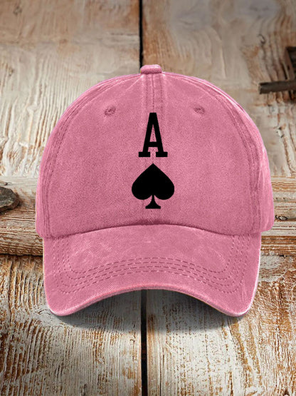 Poker Ace of Spades unisex vintage hat