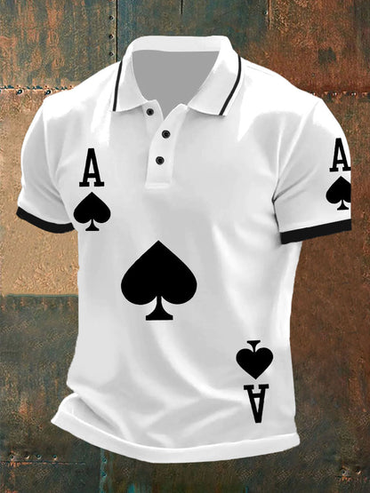 Men's Texas Hold'em Ace of Spades tops