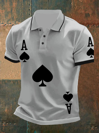 Men's Texas Hold'em Ace of Spades tops