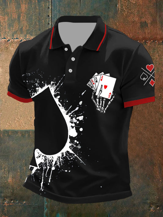 Men's Texas Hold'em printed tops