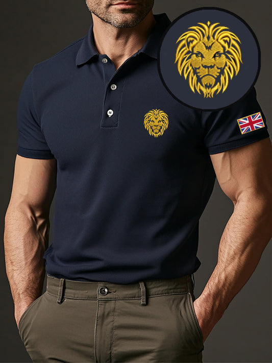 Men's Embroidered Business Casual Top