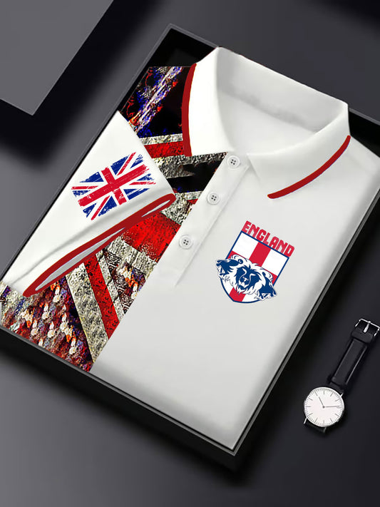 Men's Vintage England Flag Casual Shirt