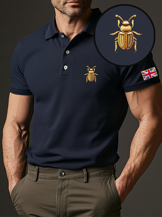 Men's Embroidered Business Casual Top