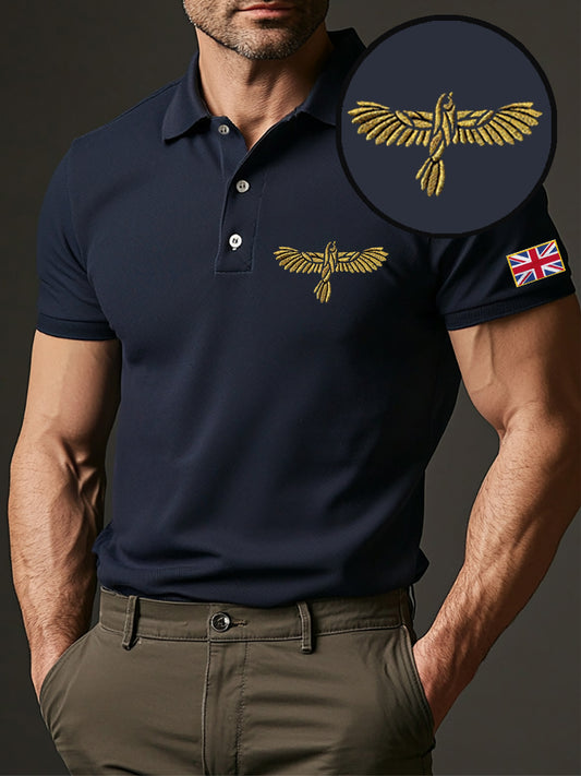 Men's Embroidered Business Casual Top