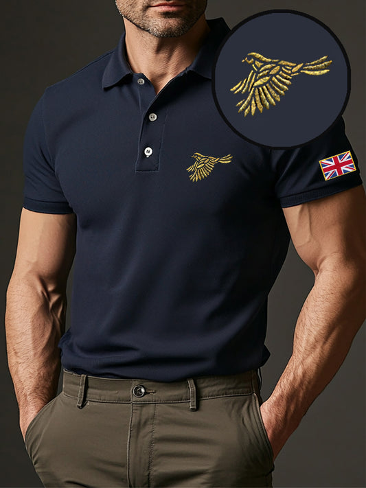 Men's Embroidered Business Casual Top