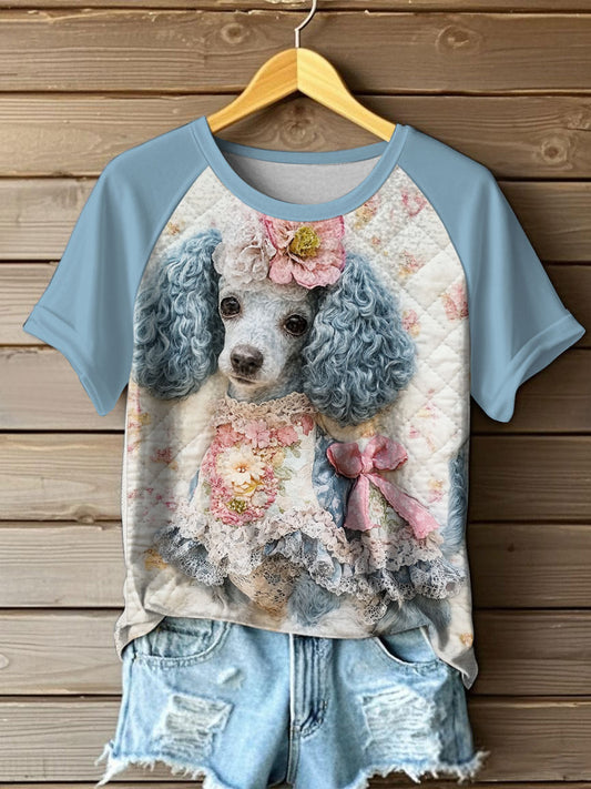 Women's Dog Print Casual T-Shirts
