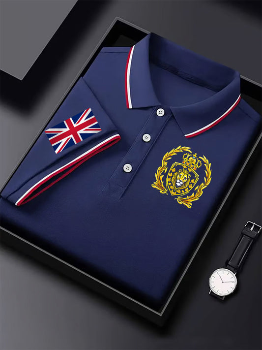 Men's Vintage England Lion Crown Casual Shirt