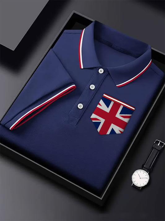 Men's UK Printed Poket Short Sleeve T-Shirt