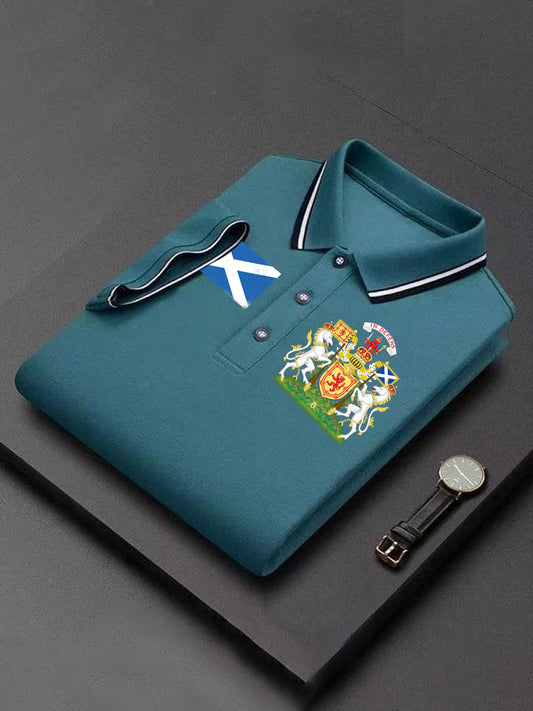 Men's Scotland Business Style Short Sleeve Shirt