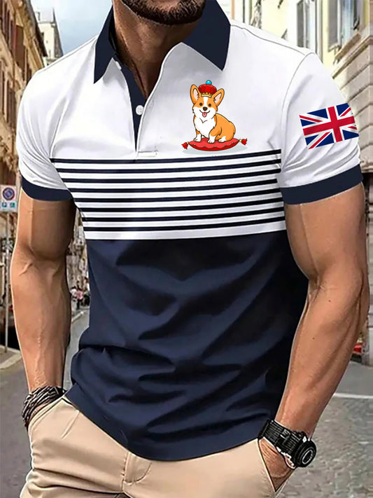 Men's Vintage British Corgi Casual Shirt