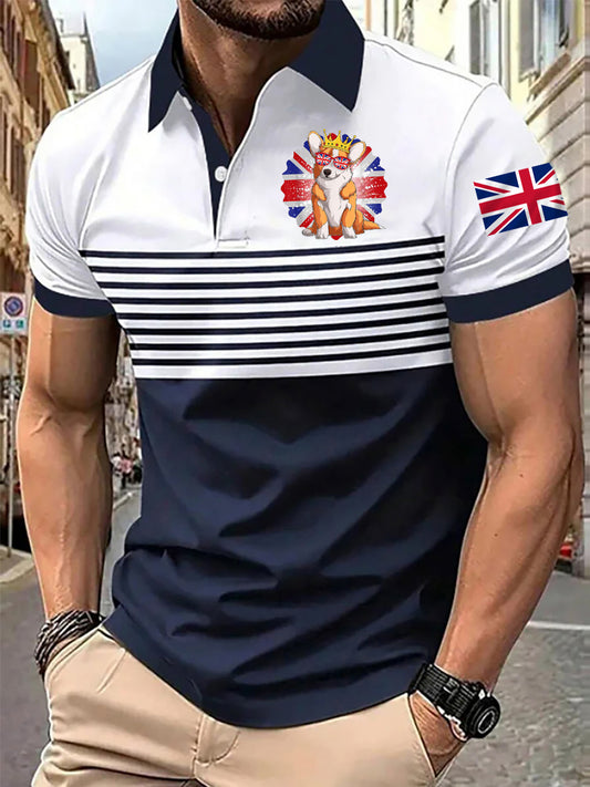 Men's Vintage British Corgi Casual Shirt