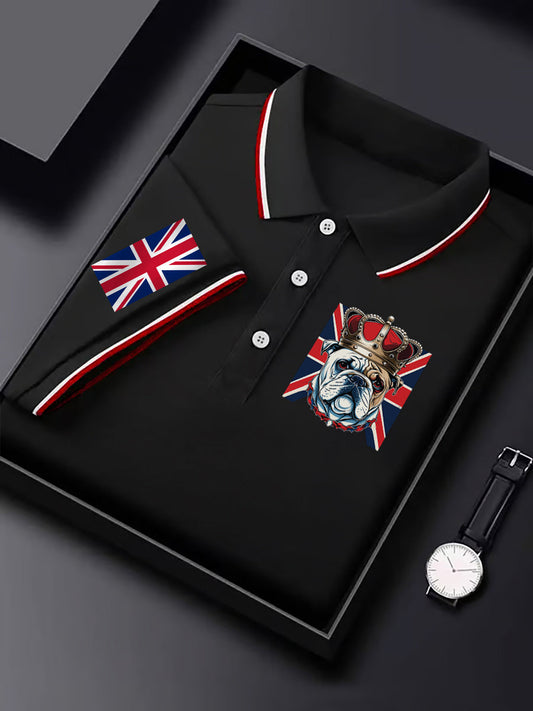 Men's Vintage British Bulldog Crown Casual Shirt