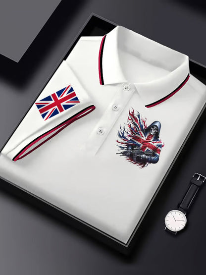 Men's Vintage England Flag Casual Shirt