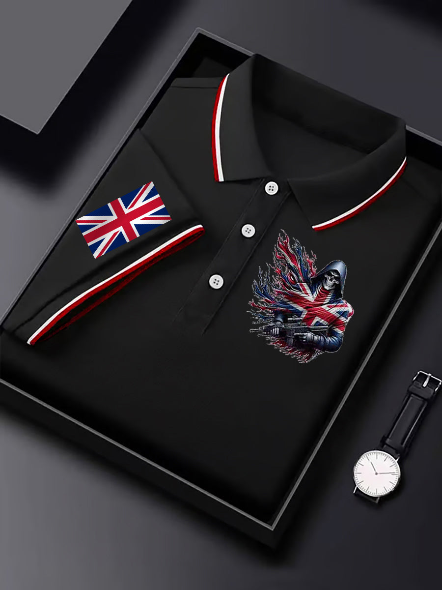 Men's Vintage England Flag Casual Shirt