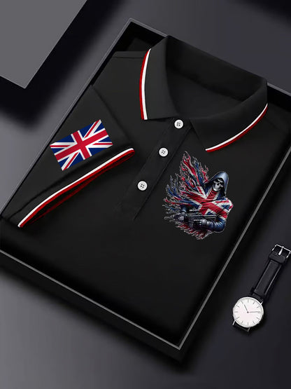 Men's Vintage England Flag Casual Shirt